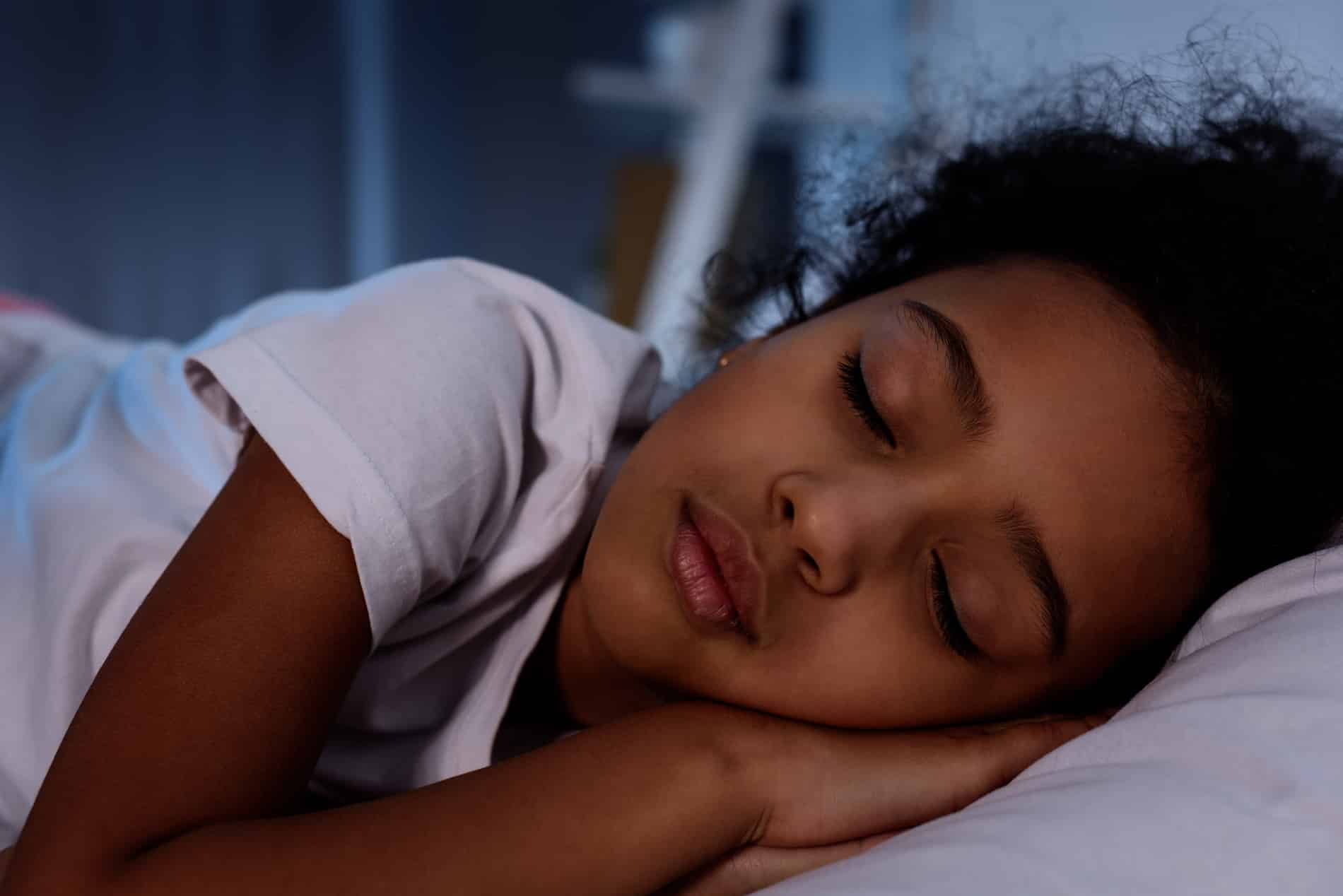 Girl sleeping peacefully after SBD treatment in Pacific Grove